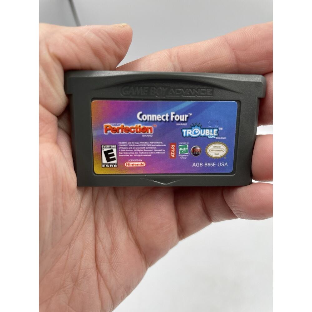 Connect Four Perfection Trouble Nintendo Game Boy Advance GBA Tested